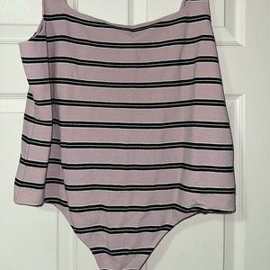 Express Pink & Black Bodysuit